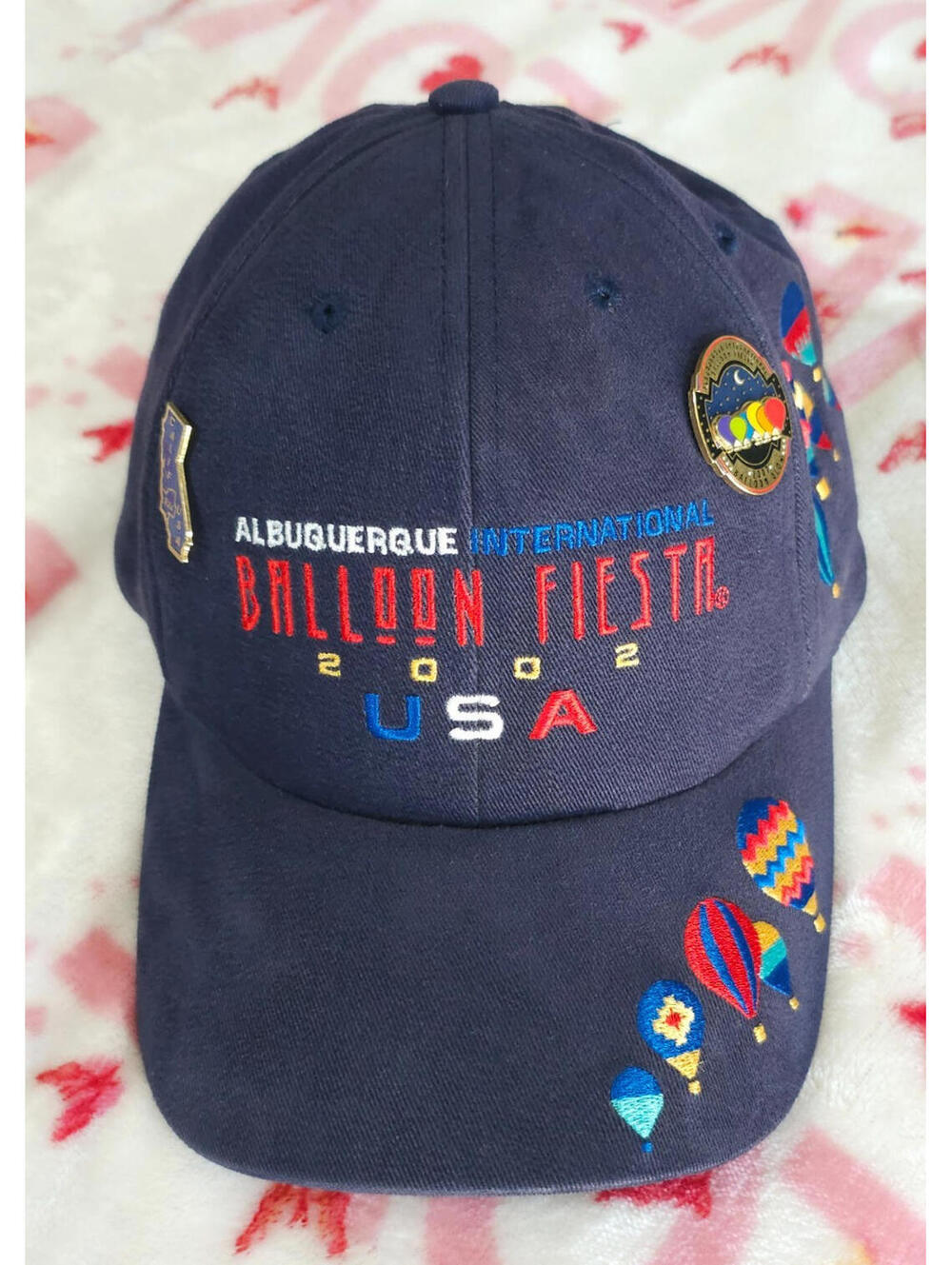 2002 Albuquerque International Balloon Fiesta USA Blue Embroidered Strapback Hat